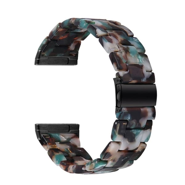 Fitbit Sense / Versa 3 klokkerem med harpiksperler - Blå Blomster