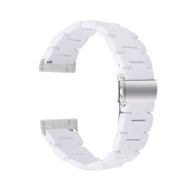 Fitbit Sense / Versa 3 klokkerem med harpiksperler - Hvit