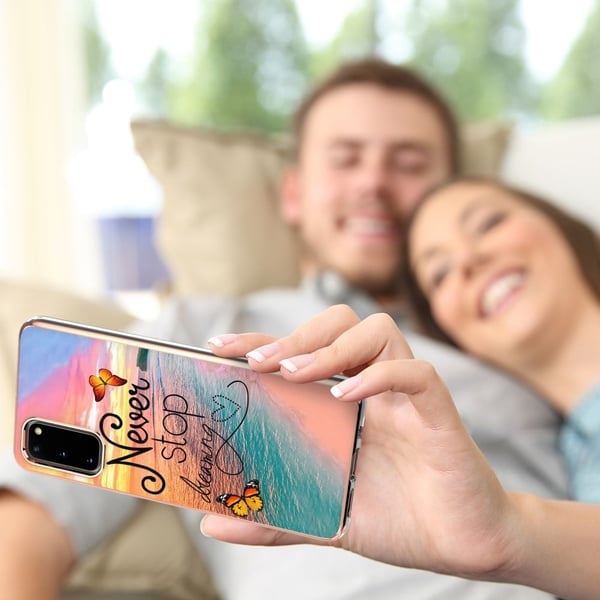 Marble Samsung Galaxy S20 Etui - Never Stop Dreaming