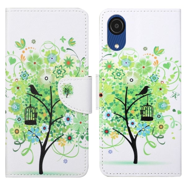 Wonderland Samsung Galaxy A03 Core Flippetui - Grønt Tre