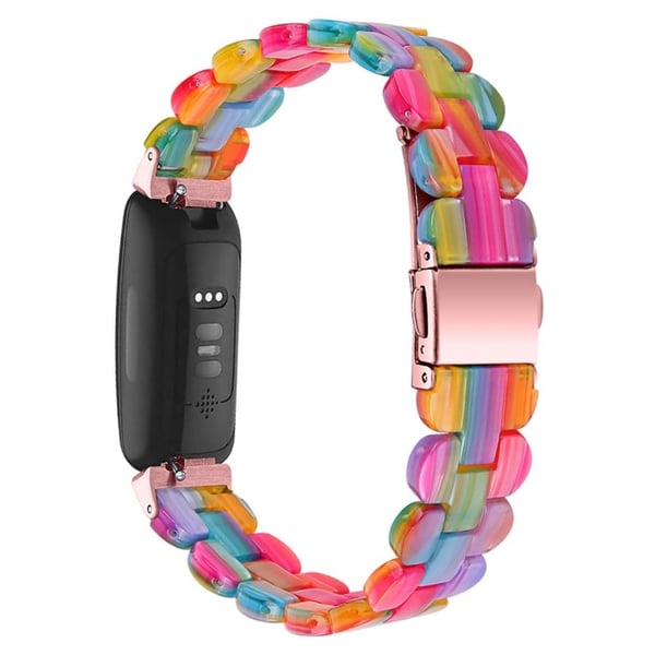 Fitbit Inspire 2 / Inspire HR oval resign-klokkerem - Regnbue