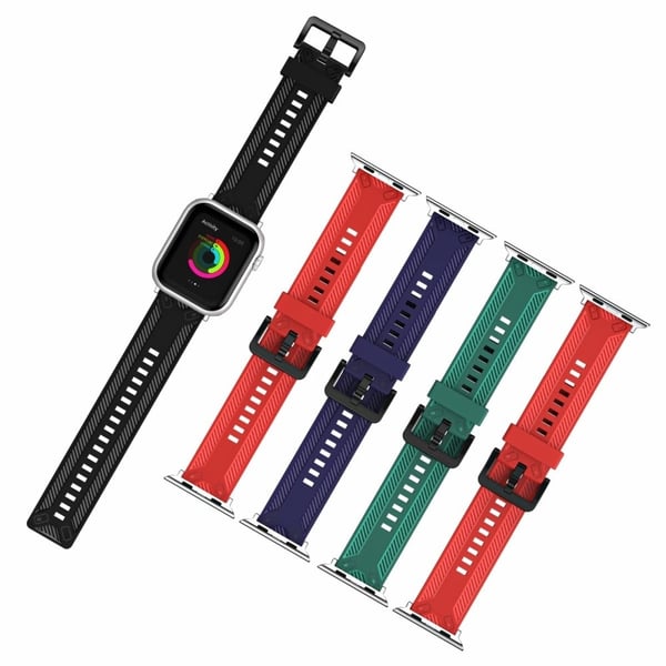 Apple Watch (45 mm) klokkerem i karbonfibersilikon - Rød