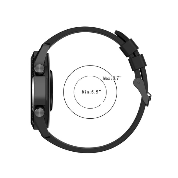 20 mm universal klokkerem i silikon - Spenne I Svart Stål / Rosa