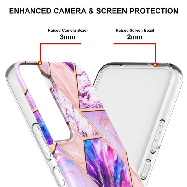 Marmormotiv Samsung Galaxy S22 Plus skal - Ljust Lila