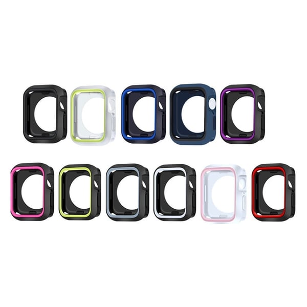 Apple Watch (41 mm) tofarget silikondeksel - Svart / Lilla