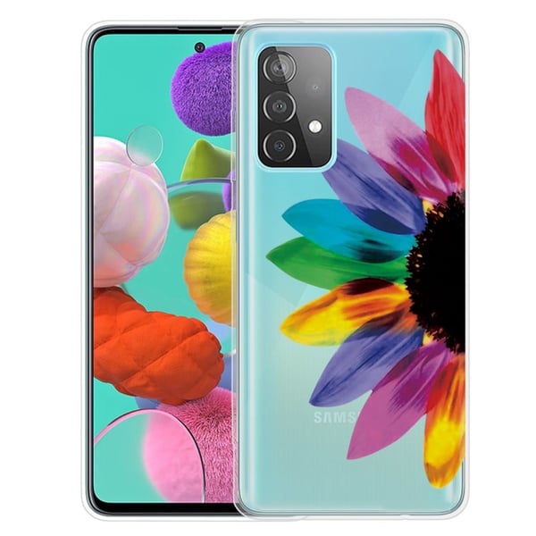 Deco Samsung Galaxy A73 Etui - Fargerik Blomst