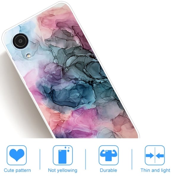 Marble Samsung Galaxy A03 Core Etui - Osmose Of Rose og Grønn