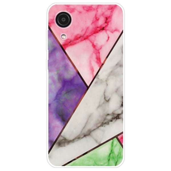 Marble Samsung Galaxy A03 Core Etui - Lilla / Rose / Hvit / Grønn