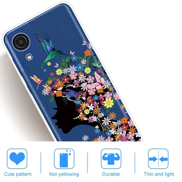Deco Samsung Galaxy A03 Core Etui - Blomst Fe