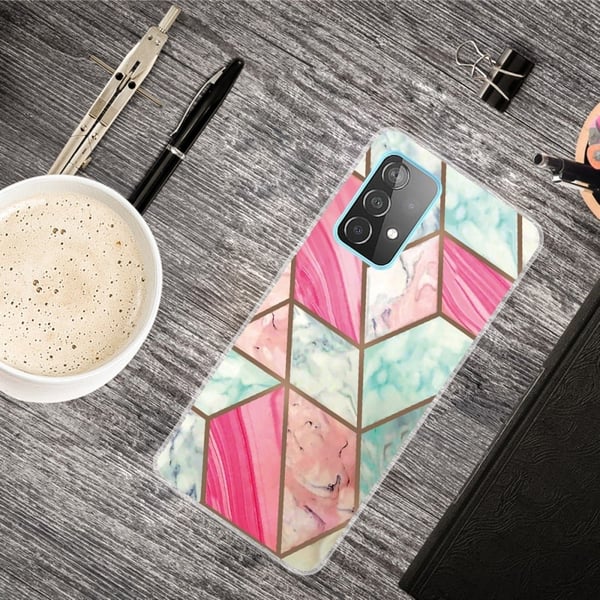 Deco Samsung Galaxy A73 Etui - Fargerik Klinkekule Tile