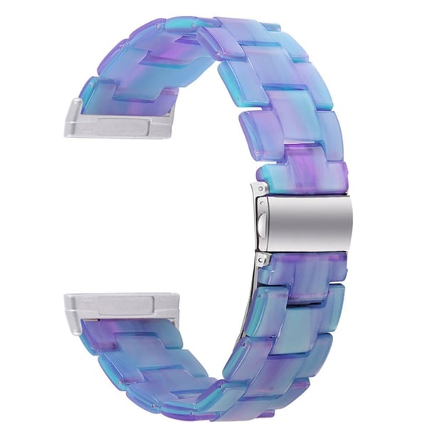 Fitbit Sense / Versa 3 hartsihelmikellon hihna - Sininen / Violetti