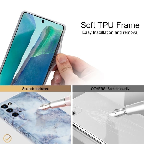 Marble Samsung Galaxy Note 20 5G / Note 20 Etui - Svart Klinkekule