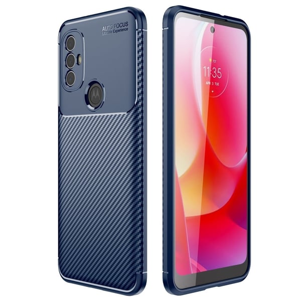 Carbon Shield Motorola Moto G Power (2022) Etui - Blå