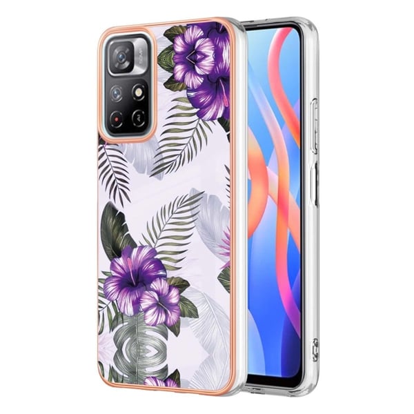 Marble Xiaomi Redmi Note 11T 5G Etui - Lilla Blomster