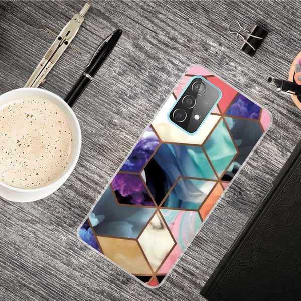 Marble Samsung Galaxy A33 5G Etui - Farverig Terning Tile