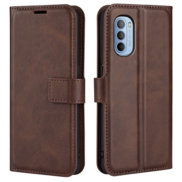 Lompakko Nahkakotelo For Motorola Moto G31 - Ruskea
