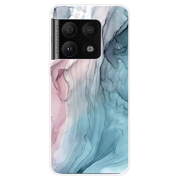 Marble OnePlus 10 Pro Etui - Rose / Blå Klinkekule