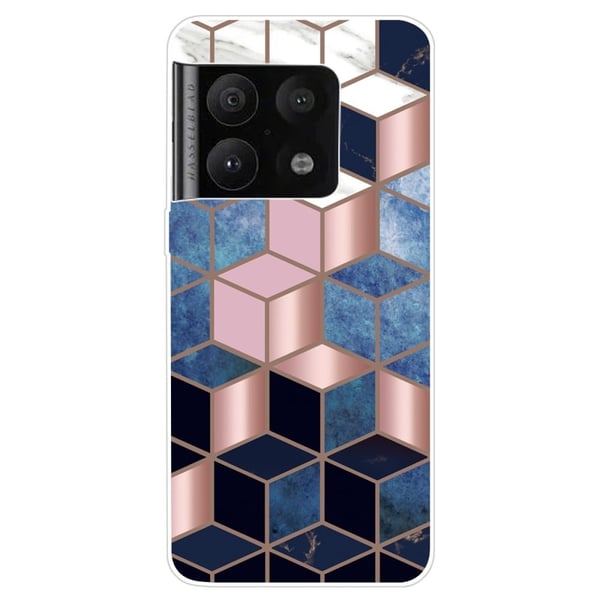 Marble OnePlus 10 Pro Etui - Blå / Guld Terning