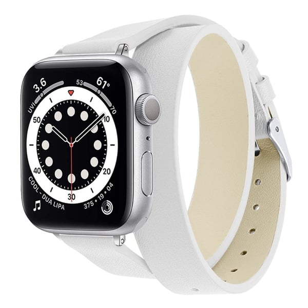 Apple Watch (41mm) urrem i ægte læder med dobbelt loop - Hvid Apple Watch (41mm) urrem i ægte læder med dobbelt loop - Hvid