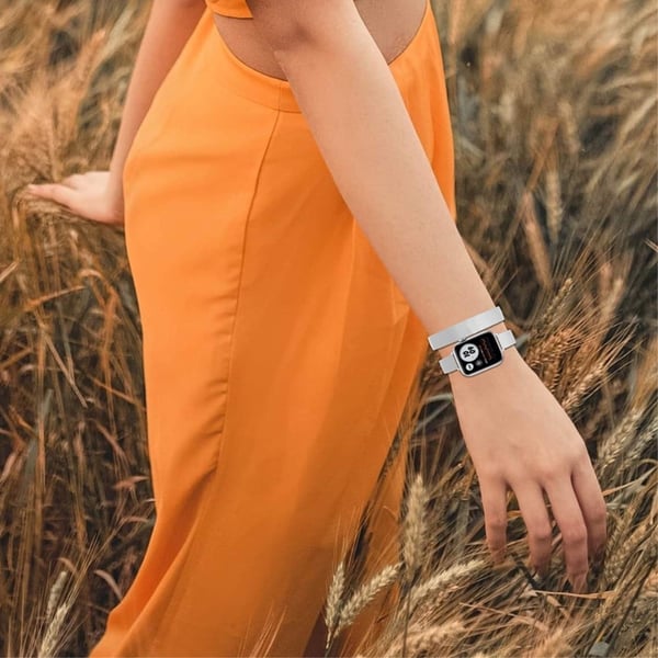 Apple Watch (41mm) urrem i ægte læder med dobbelt loop - Hvid