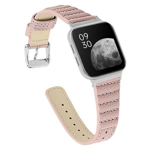 Oppo Watch (41 mm) klokkerem i ekte okseskinn - Rosa