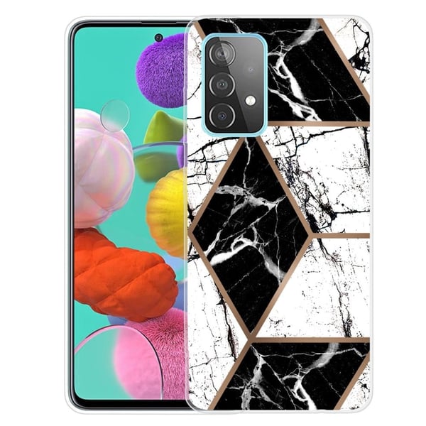 Deco Samsung Galaxy A73 Etui - Svart og Hvit Diamant
