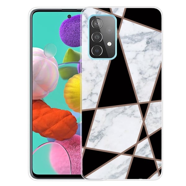 Deco Samsung Galaxy A73 Etui - Fragment Black og Hvit Klinkekule