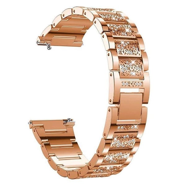 18mm Universal 3-perle rhinestone dekor urrem - Rødguld