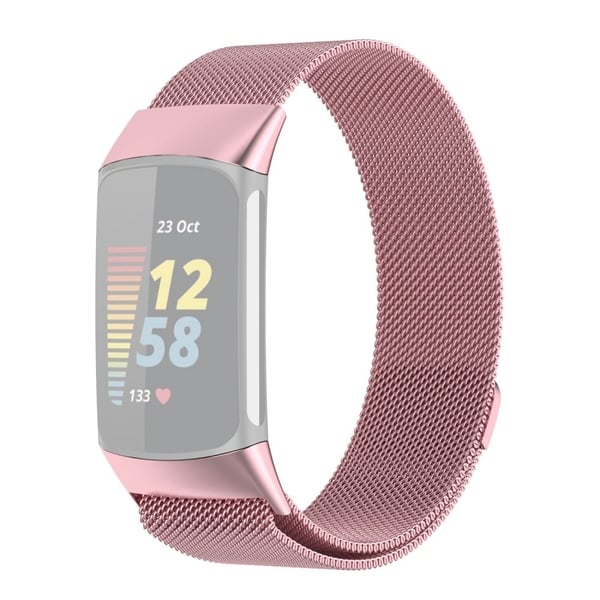 Fitbit Charge 5 JLT klokkerem i rustfritt stål - Rosa Rose