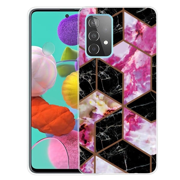 Deco Samsung Galaxy A73 Etui - Svart og Rose Klinkekule