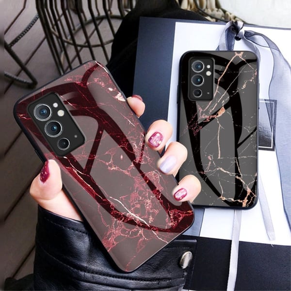 Fantasy Marble OnePlus 9RT 5G Cover - Sort Marmor