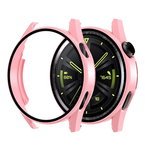 Huawei Watch GT 3 (46 mm) galvaniseringsramme med herdet glass - Rosa Rose