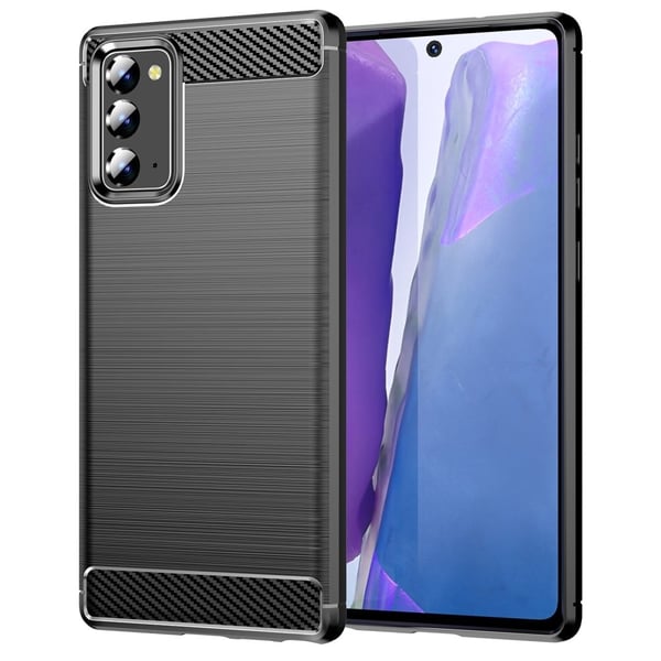Carbon Flex Suojakotelo Samsung Galaxy Note 20 5G / Note 20 - Musta
