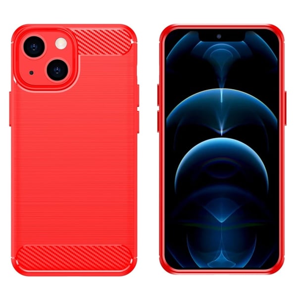 Carbon Flex Etui iPhone 13 Mini - Rød