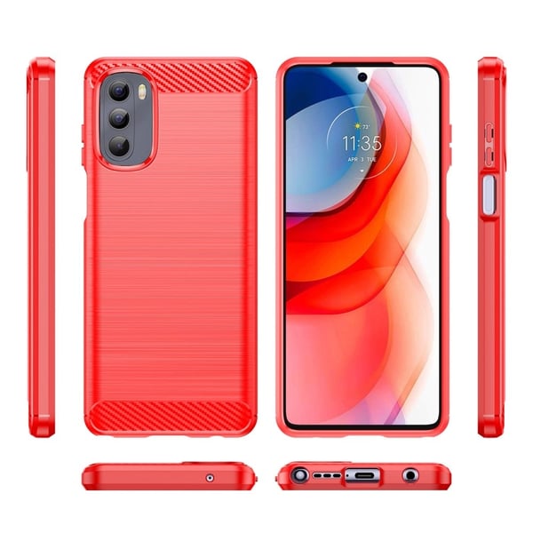 Carbon Flex Etui Motorola Moto G Stylus (2022) - Rød