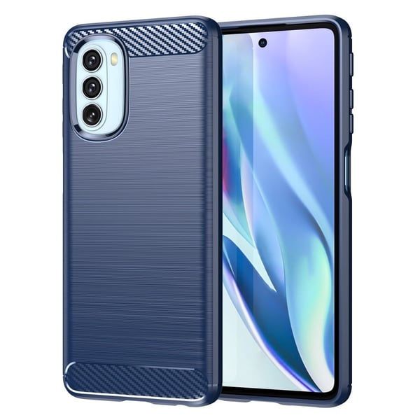 Carbon Flex Etui Motorola Moto G51 5G - Blå