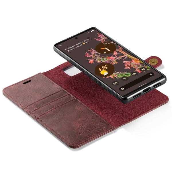 DG.Ming Google Pixel 6 2-in-1 Lommebok Etui - Rød