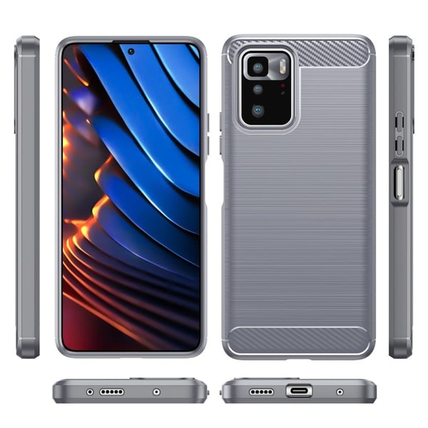 Carbon Flex Etui Xiaomi Poco X3 GT - Grå