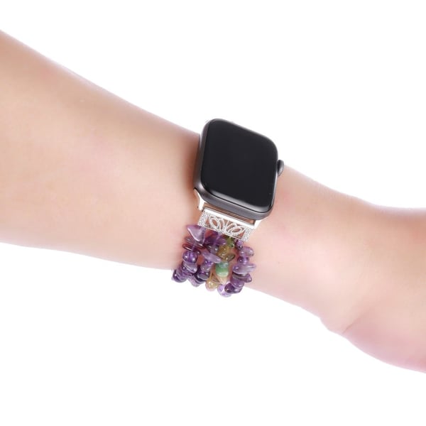 Apple Watch (41 mm) klokkerem i natursteinstil - Lilla