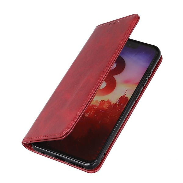 Flip Etui med Pung i Ekte Lær til OnePlus 10 Pro - Rød