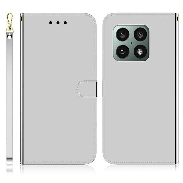 Mirror OnePlus 10 Pro Flip Etui - Sølv