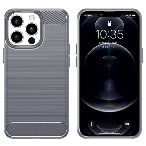 Carbon Flex Etui iPhone 13 Pro Max - Grå