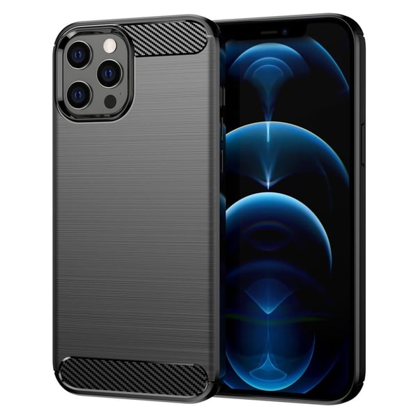Carbon Flex Etui iPhone 12 Pro Max - Svart