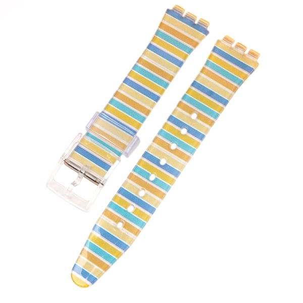 16 mm Universal søt klokkerem i silikon - Fargerik Stripe