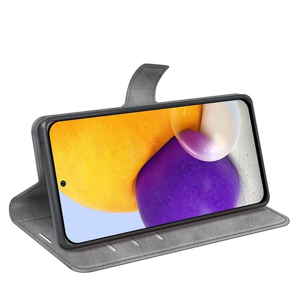Læretui med Lommebok til Samsung Galaxy A73 - Grå