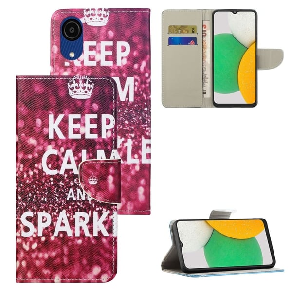 Wonderland Samsung Galaxy A03 Core Flippetui - Keep Calm og Sparkle