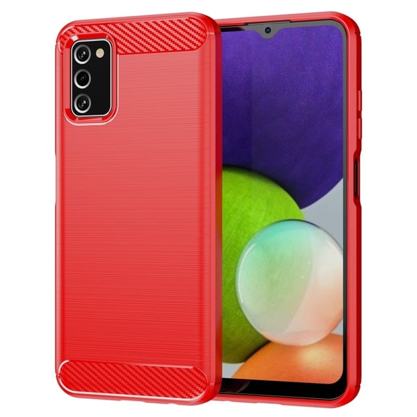 Carbon Flex Etui Samsung Galaxy A03s - Rød