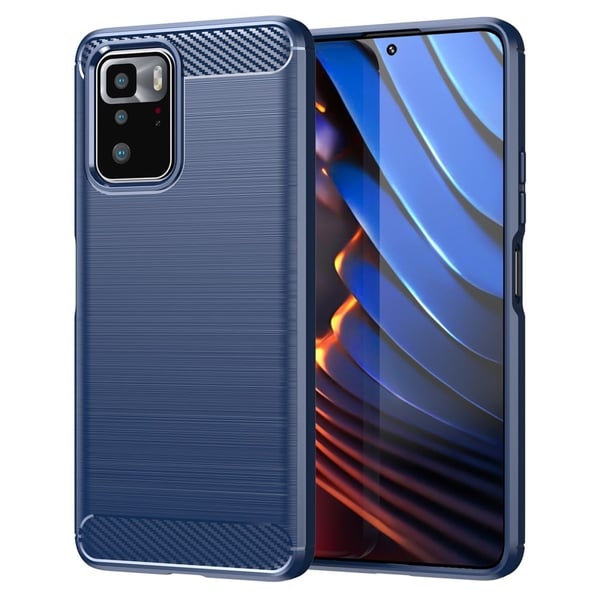 Carbon Flex Etui Xiaomi Poco X3 GT - Blå