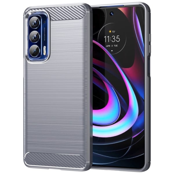 Carbon Flex Etui Motorola Edge (2021) - Grå