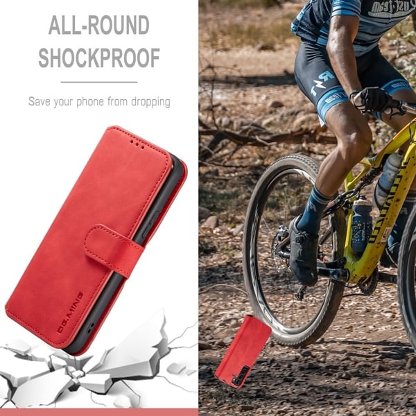 DG.Ming Samsung Galaxy S22 Plus Retro Etui - Rød
